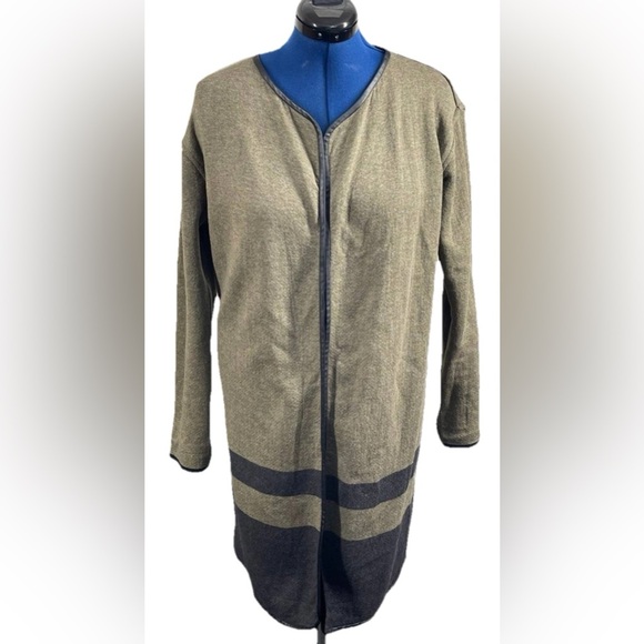 NIC+ZOE Womens Multitasker Reversible Cardigan Tunic  Large Lagenlook Cream Blue - Picture 1 of 9